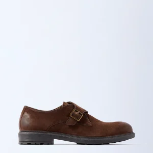 SOLEPLAY Brown Suede Monk Strap Shoes
