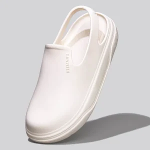 Cushers Clogs For Men : Ivory White